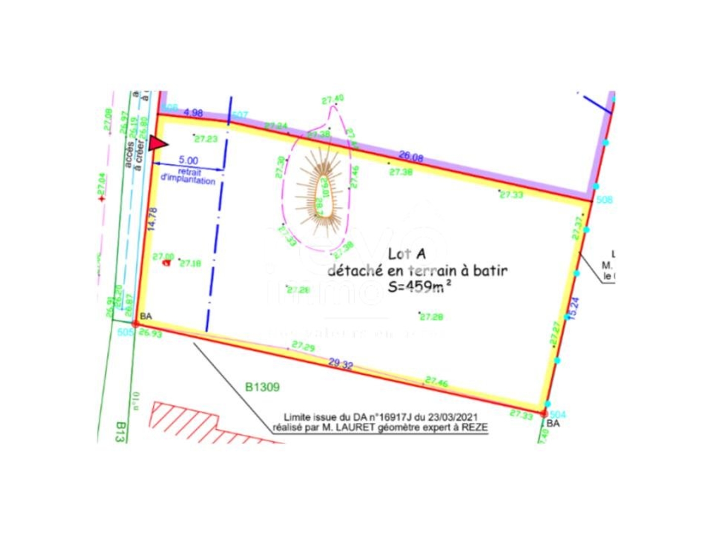Terrain à vendre - 459m2 - Saint-Colomban (44310)