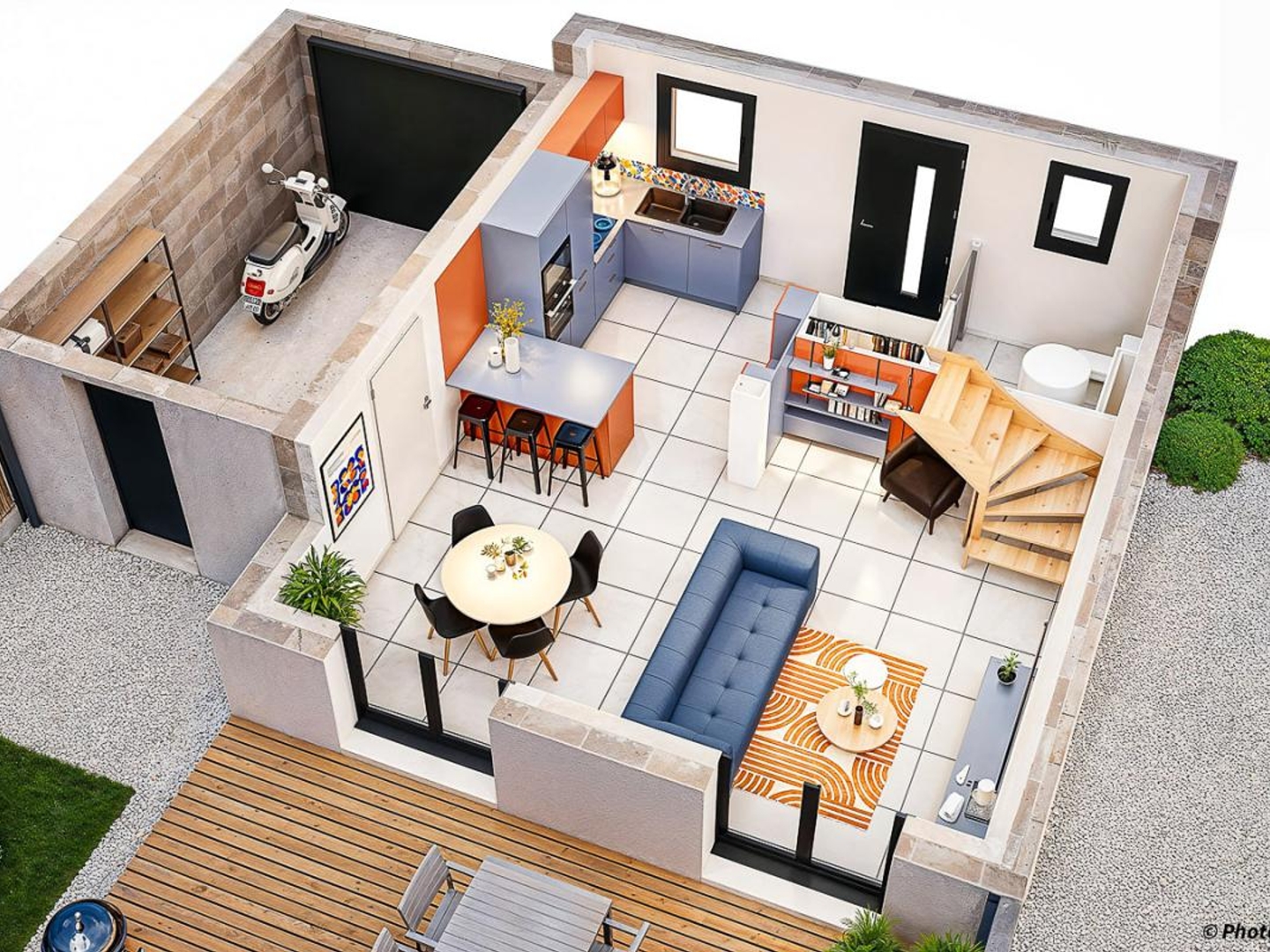 Terrain + maison 68 m²