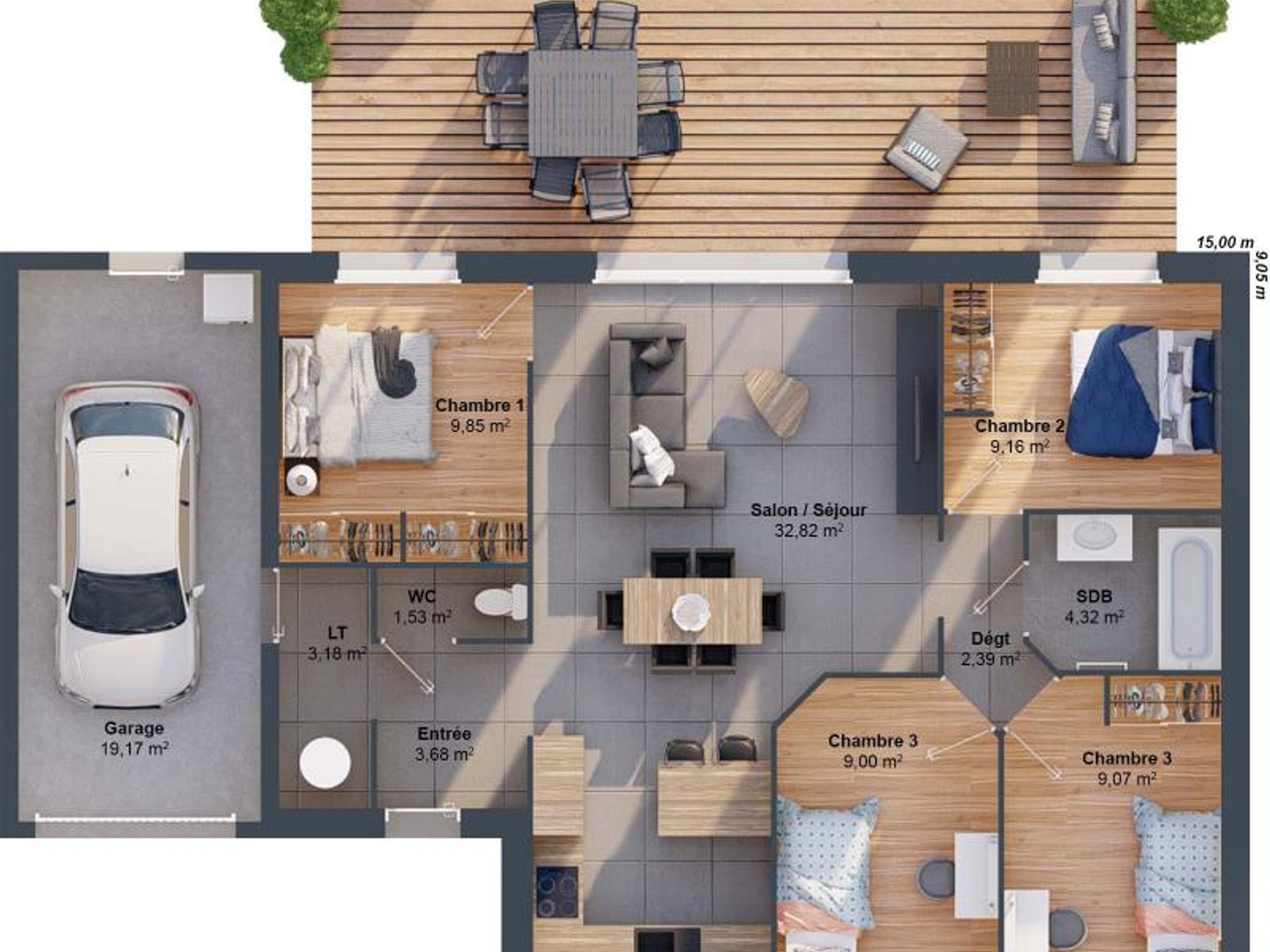 Maison à vendre - 85m2 - Jaunay-Marigny (86130)