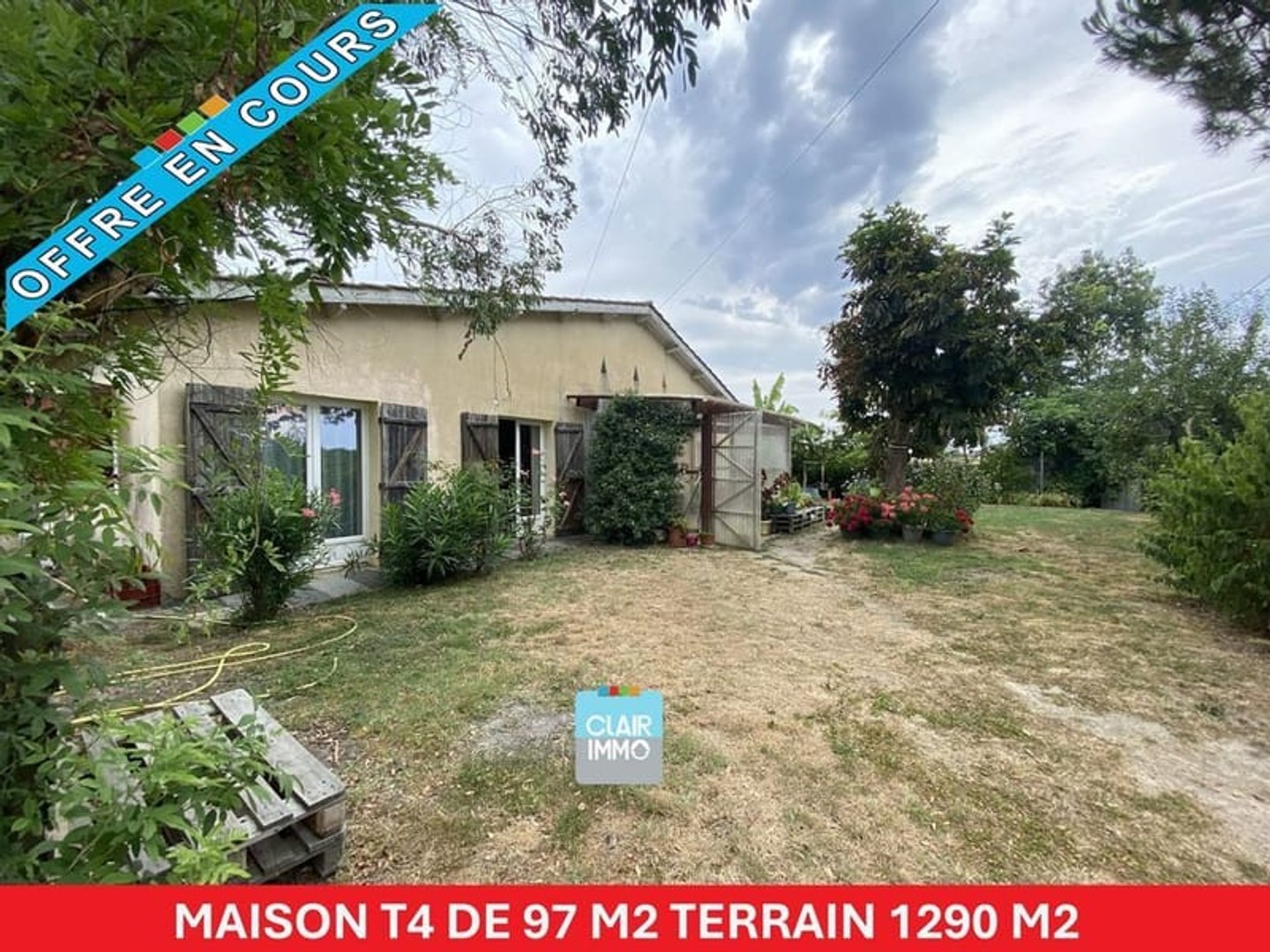 Maison type T4 terrain 1290 m2