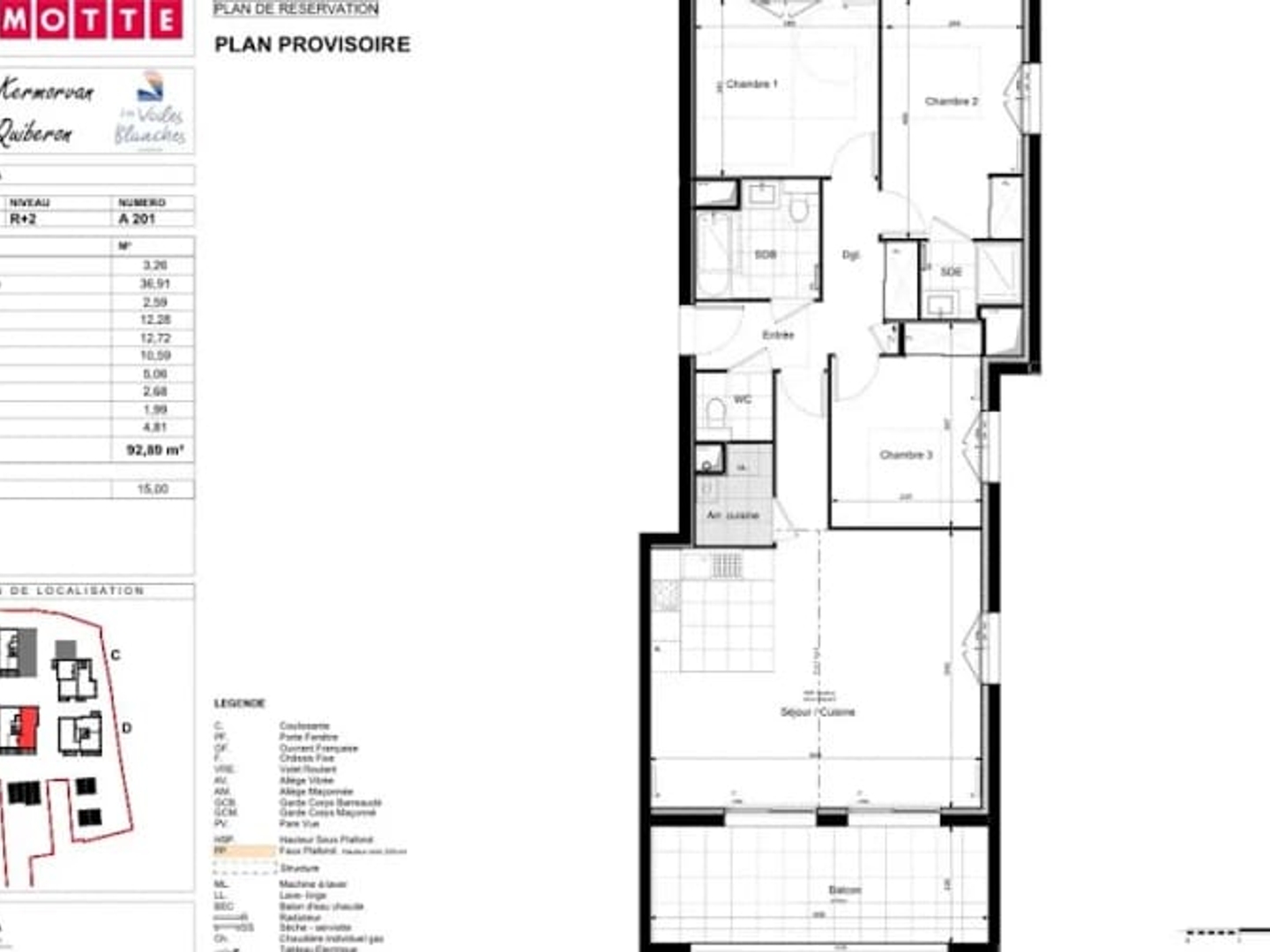Appartement à vendre - 4 pièces - 92m2 - Quiberon (56170)