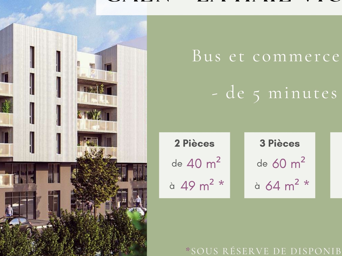 Appartement à vendre - 3 pièces - 63m2 - Caen (14000)