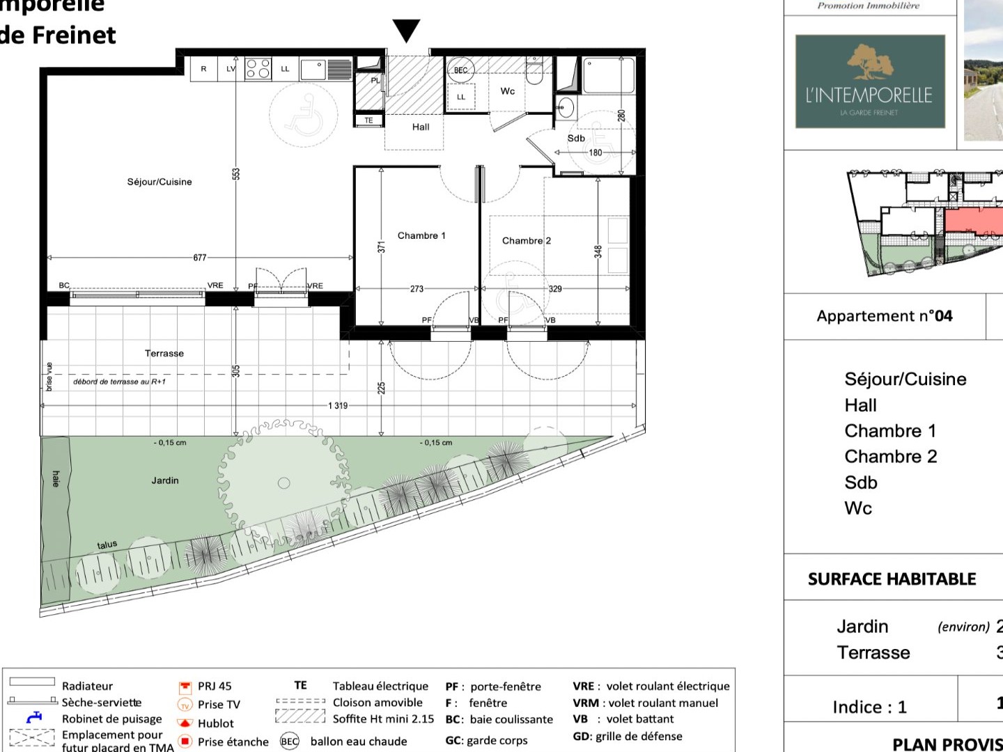 Appartement neuf 3 pièces