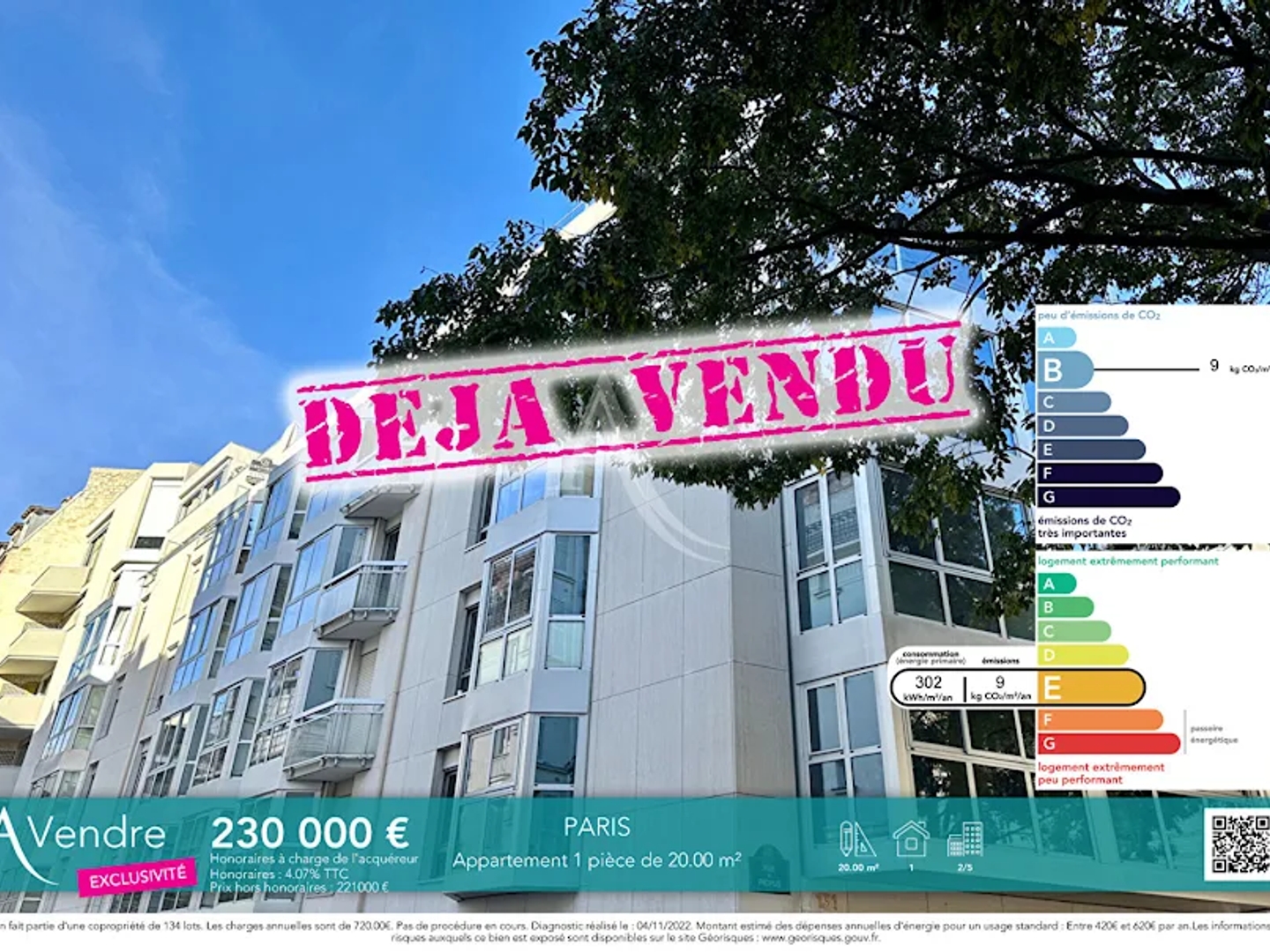 Appartement 1 pièce 20 m²