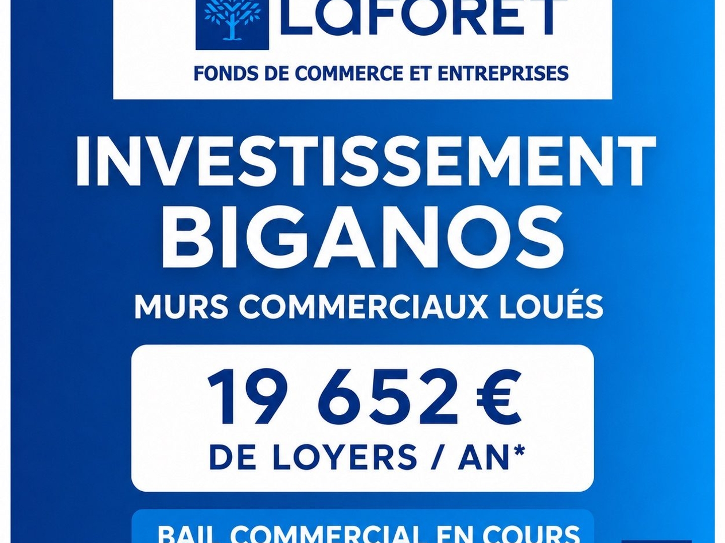 BIGANOS - MURS COMMERCIAUX LOUÉS 84 M² - INVESTISSEMENT LOCATI