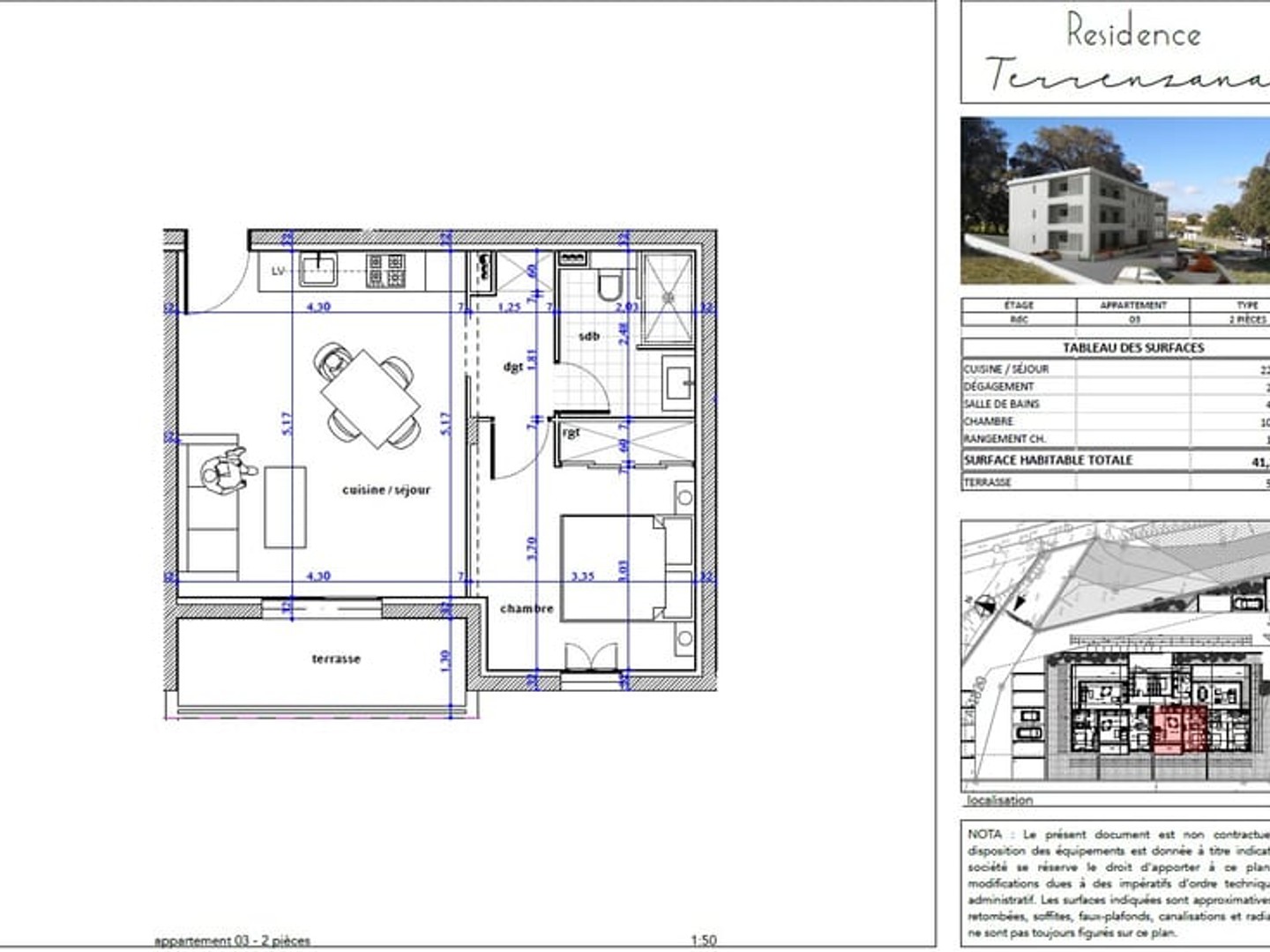 Appartement à vendre - 2 pièces - 41m2 - Aléria (20270)