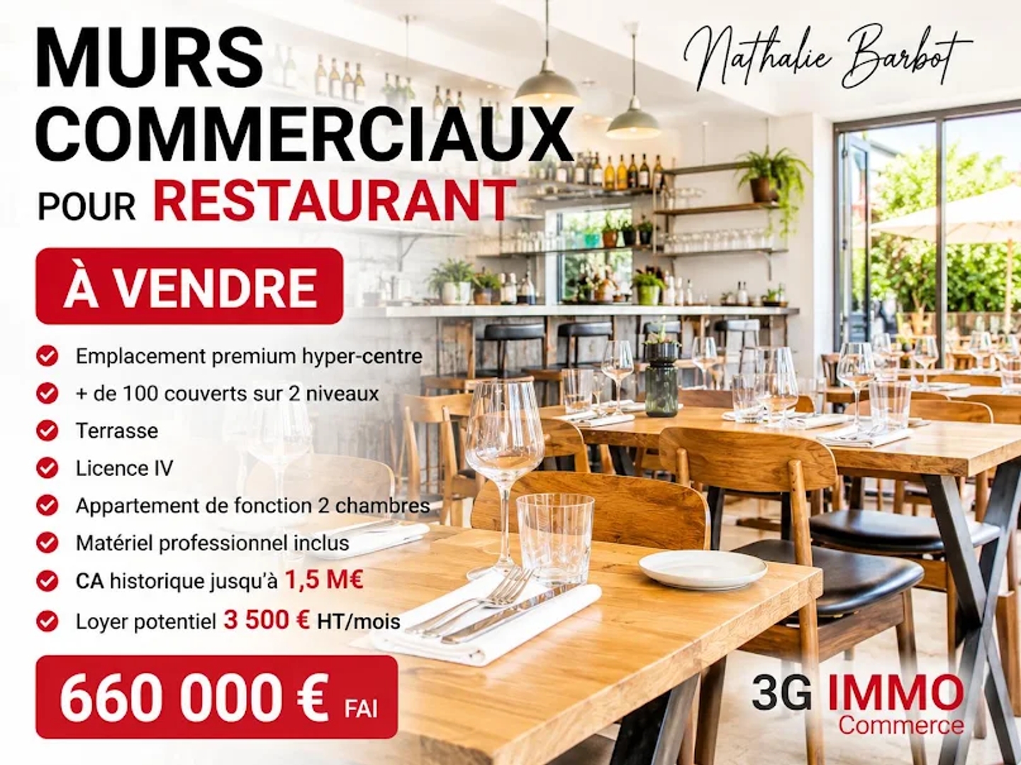 Commerce 1 pièce 200 m²