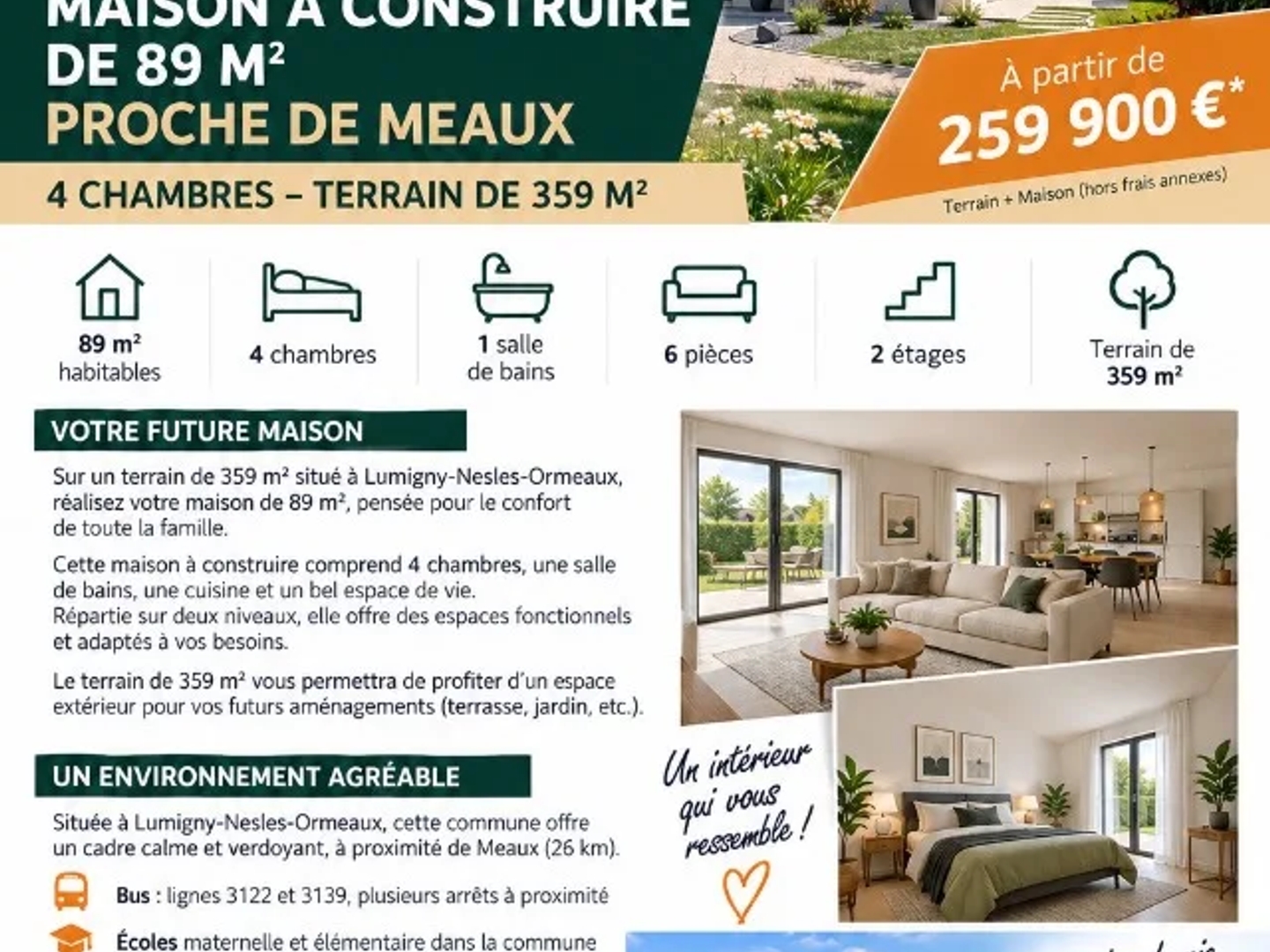 Maison à vendre - 6 pièces - 89m2 - Lumigny-Nesles-Or... (77540)
