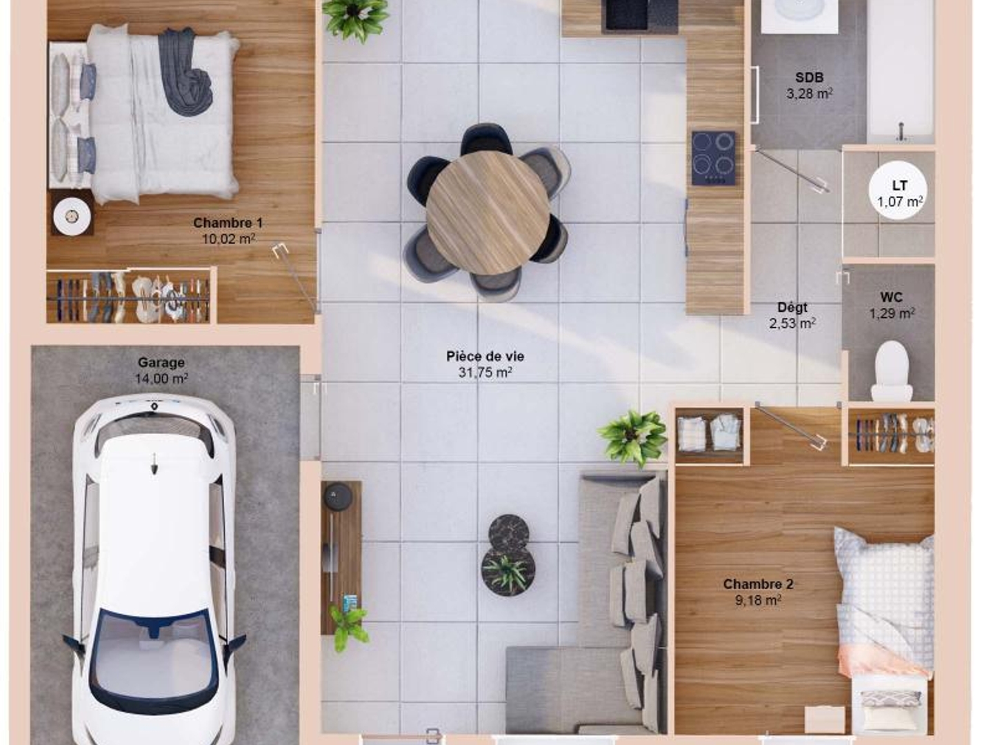 Maison à vendre - 59m2 - Les Touches (44390)