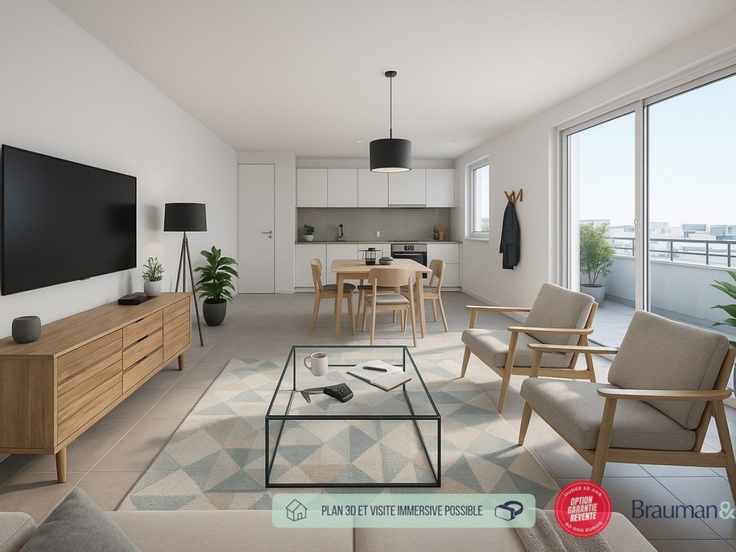 4 PIÈCES de 89m² + EXT(s) de 12m² + PKG(s)