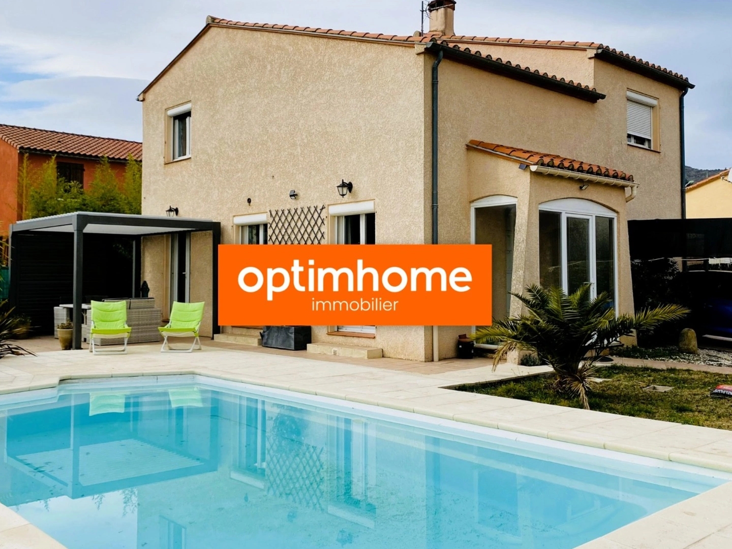 Maison 4 faces 3 chambres piscine garage Prades(66)