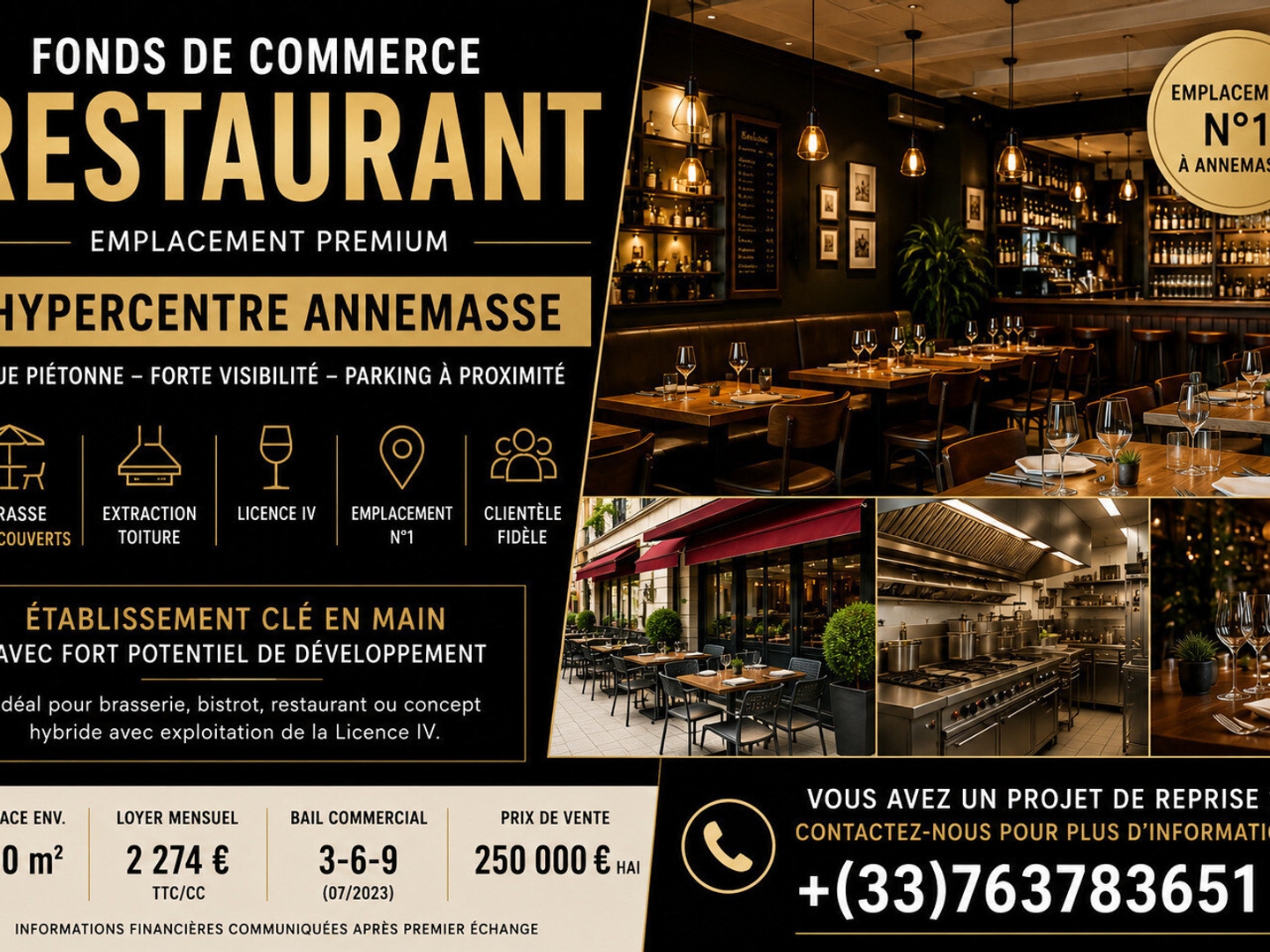 Magasin à vendre - 100m2 - Annemasse (74100)
