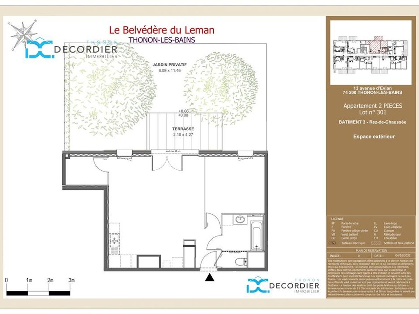 Appartement à vendre - 2 pièces - 56m2 - Thonon-Les-Bains (74200)
