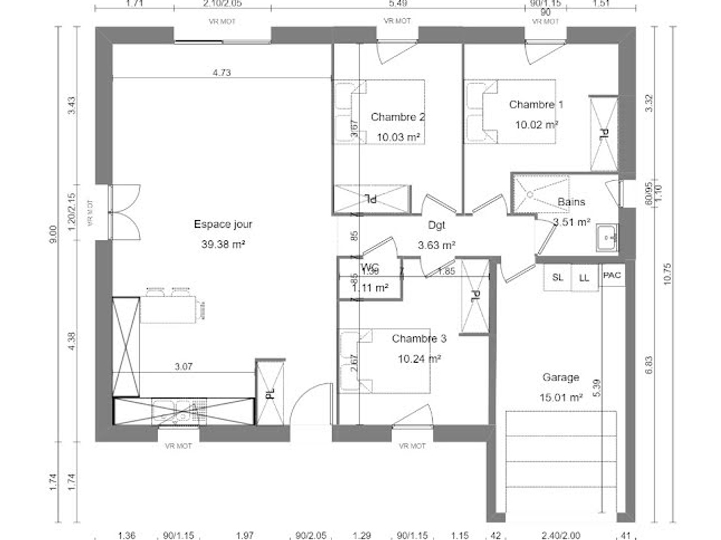 Maison à vendre - 5 pièces - 85m2 - Maisons (14400)
