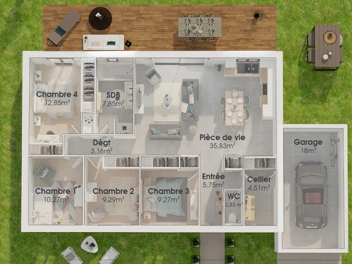Maison neuve 5 pièces 101 m²