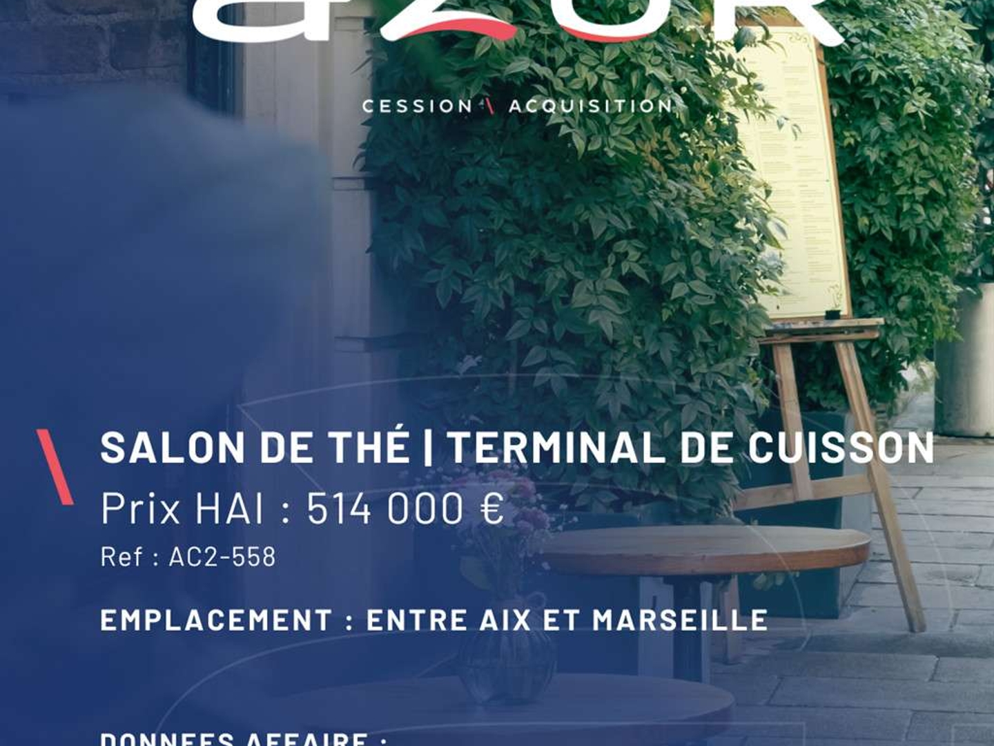 VENTE Salon de thé ss enseigne enseigne nationale