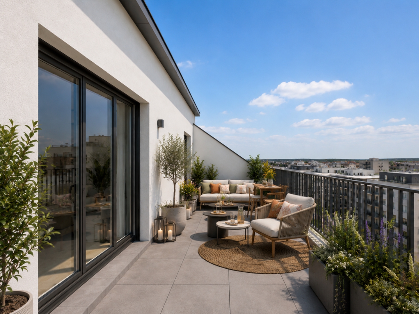 ATTIQUE T3 + Terrasse, calme, 10min Gare