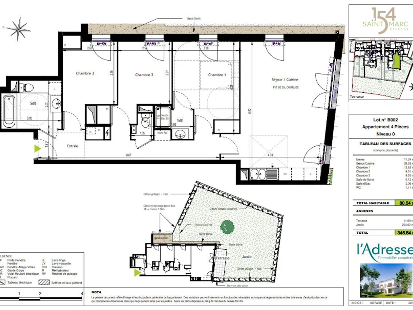 Appartement à vendre - 4 pièces - 81m2 - Orléans (45000)