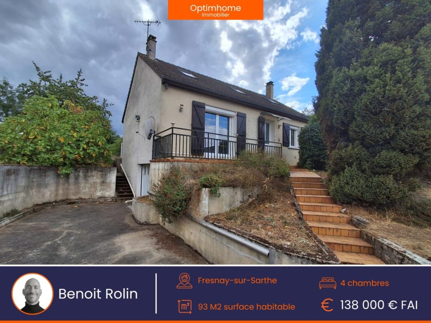 Maison 4 chambres avec terrain de 642 m²  Fresnay-sur-Sarthe