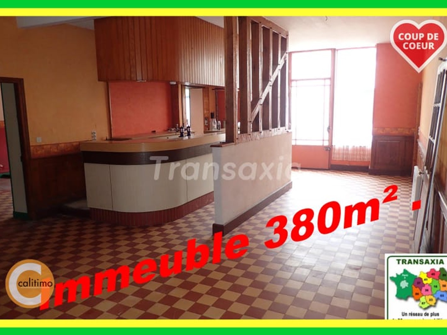 Immeuble 380m² commerce + apt