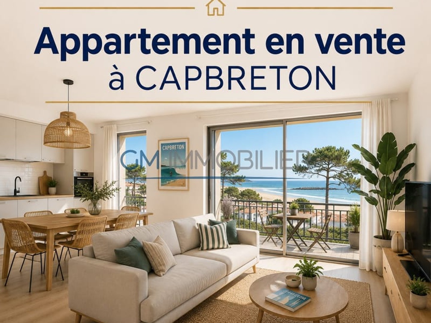 Appartement - 47,45 m2 - 2 pièces Capbreton (40130) Quartier Nord