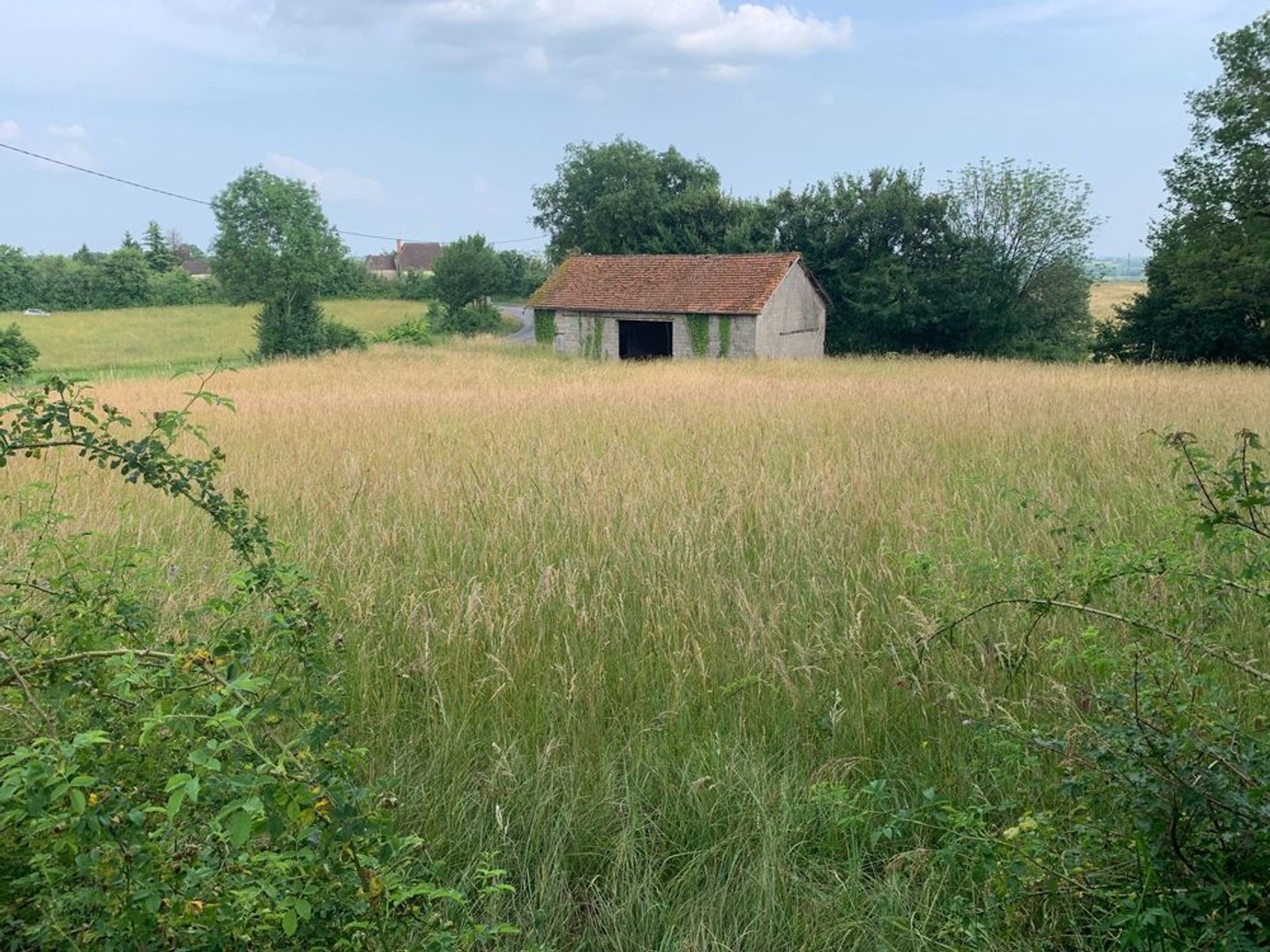 TERRAIN CONSTRUCTIBLE AVEC GRANGE CU EN COURS