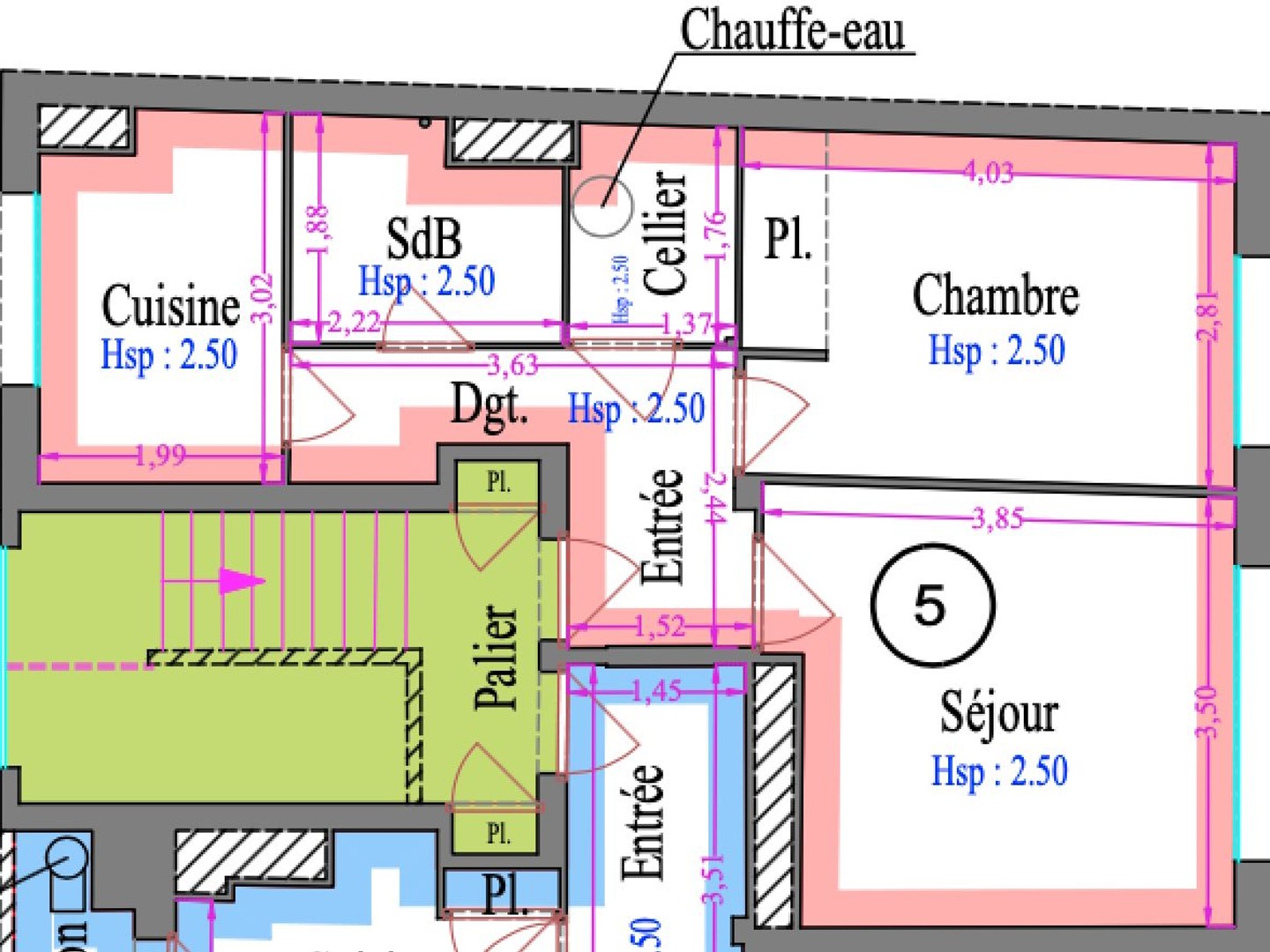 Appartement 3 pièces 42 m²