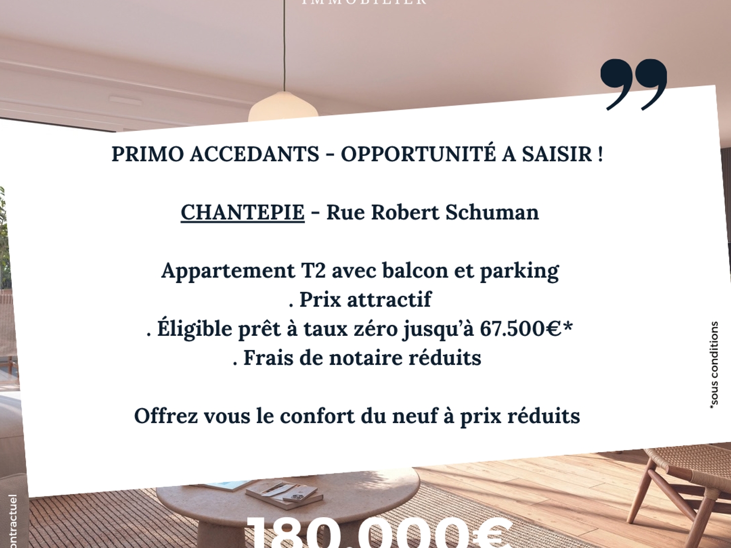 CHANTEPIE T2 avec Balcon et parking