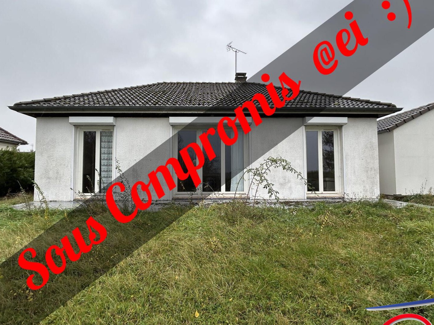 Maison de plain-pied type 4 + 2 garages sur 500 m² de terrain