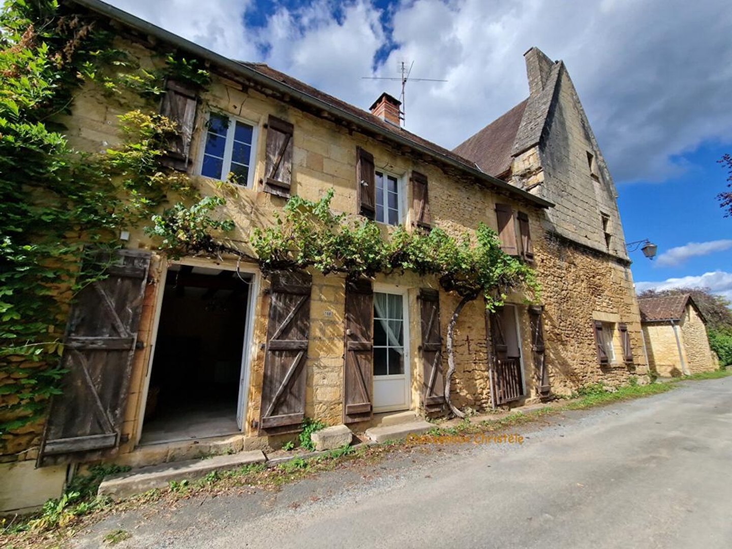 24290 Sergeac : Ensemble immobilier en pierre du pays
