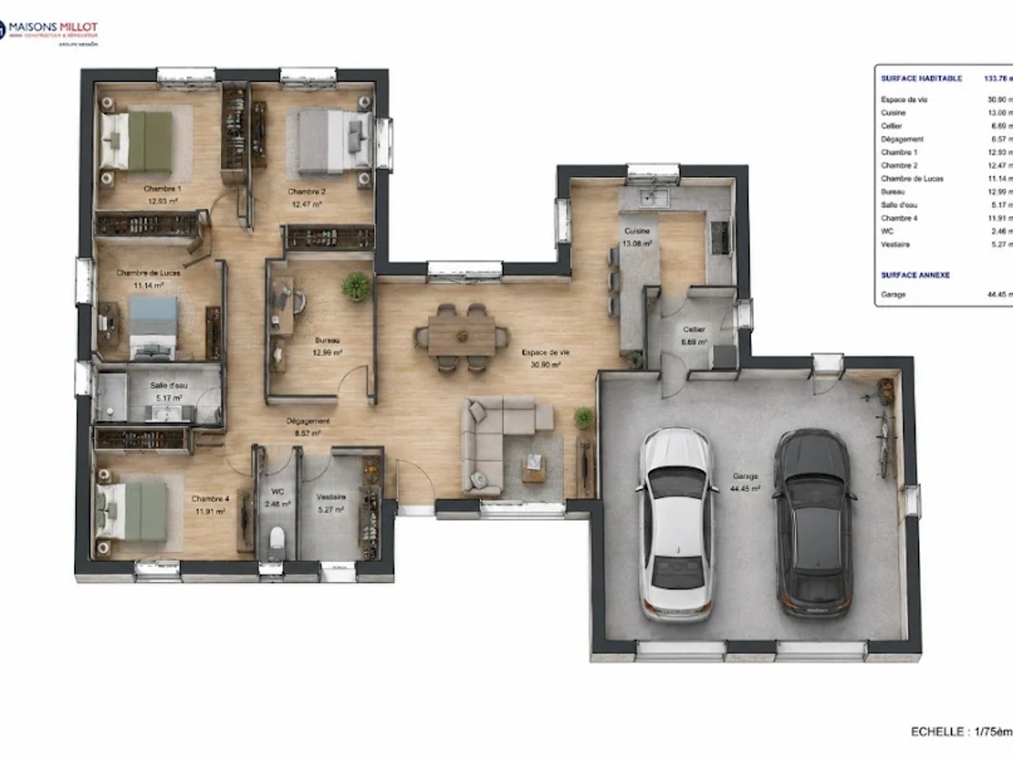 Maison à vendre - 5 pièces - 133m2 - Couzeix (87270)