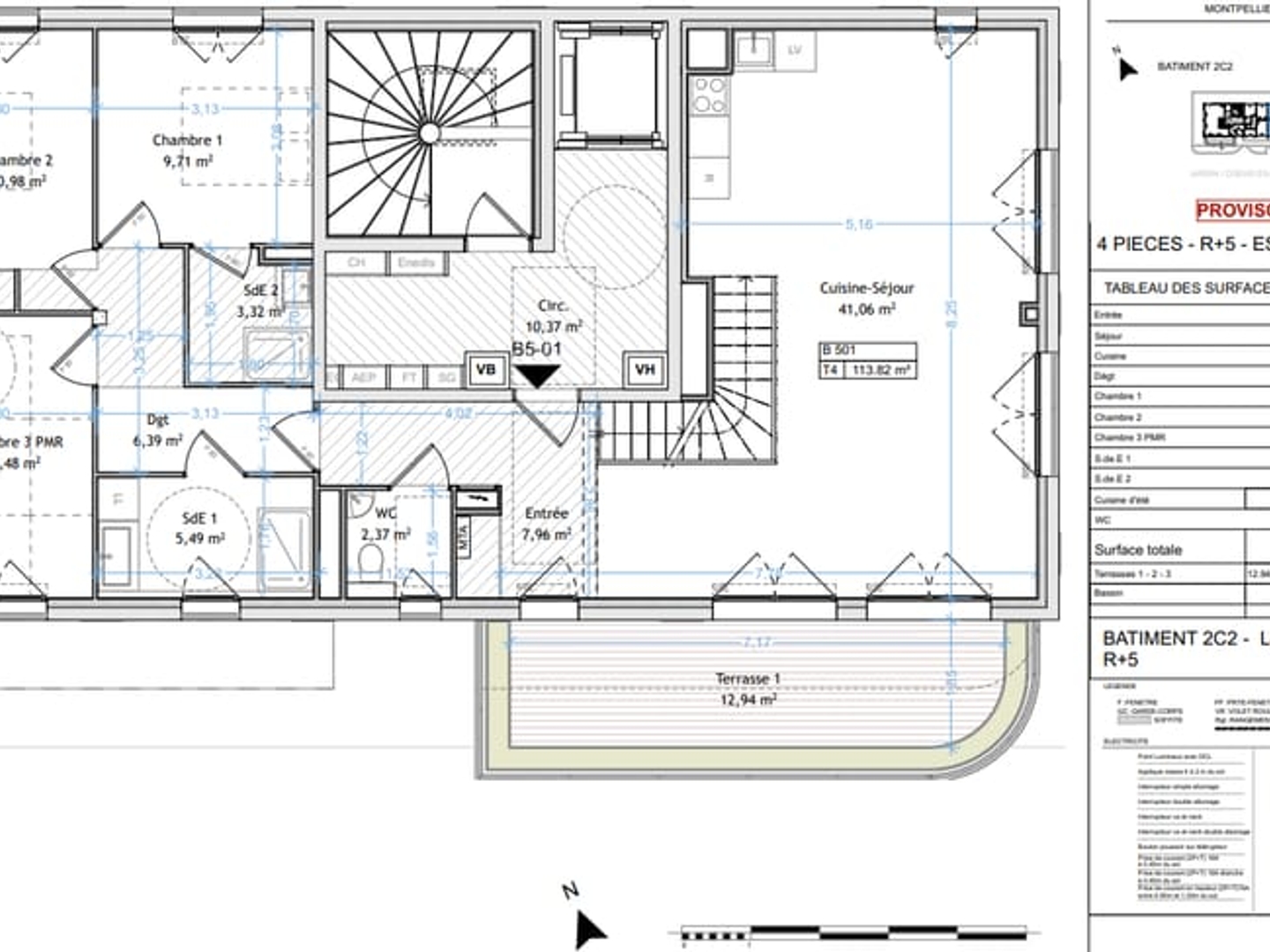 Appartement à vendre - 4 pièces - 115m2 - Montpellier (34070)