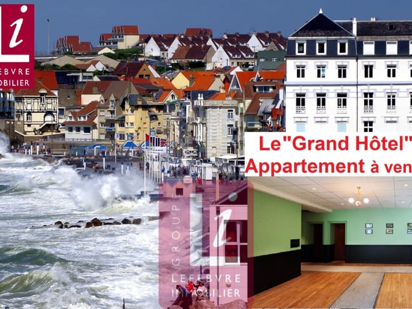 WIMEREUX Appartement à vendre, Résidence « Le Grand Hôtel », Digue front de mer