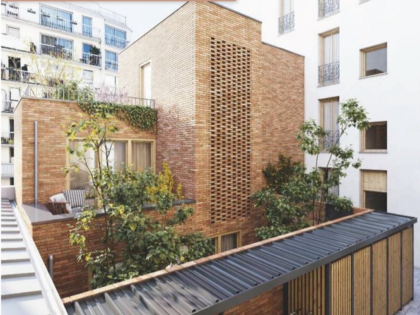 maison T6 neuve à vendre PARIS 19e, surface hab 101.02 m2 (pondérée 109) + jardin 24 m2, terrasses et s-sol