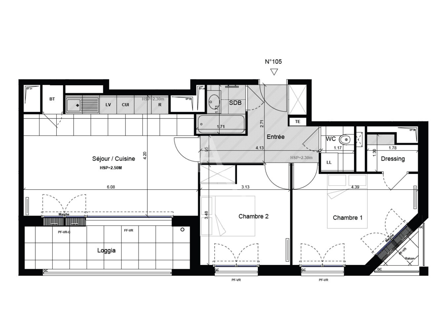 Appartement à vendre - 3 pièces - 61m2 - Saint-Germain-En-... (78100)
