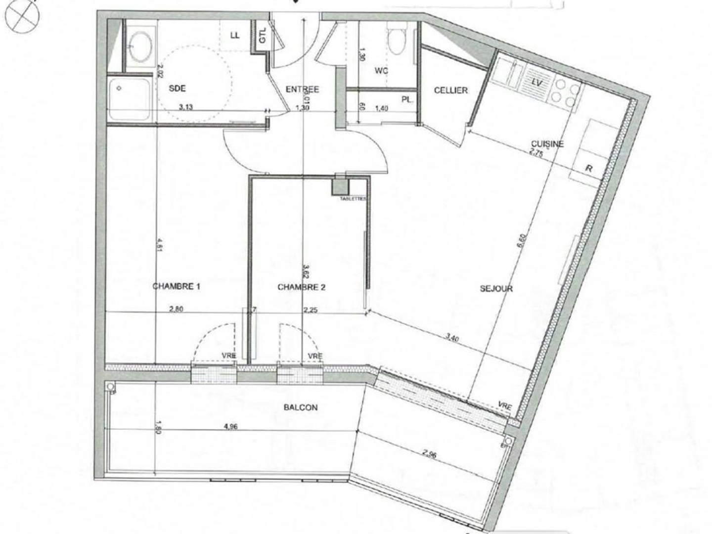 Appartement à vendre - 3 pièces - 56m2 - Nantes (44000)