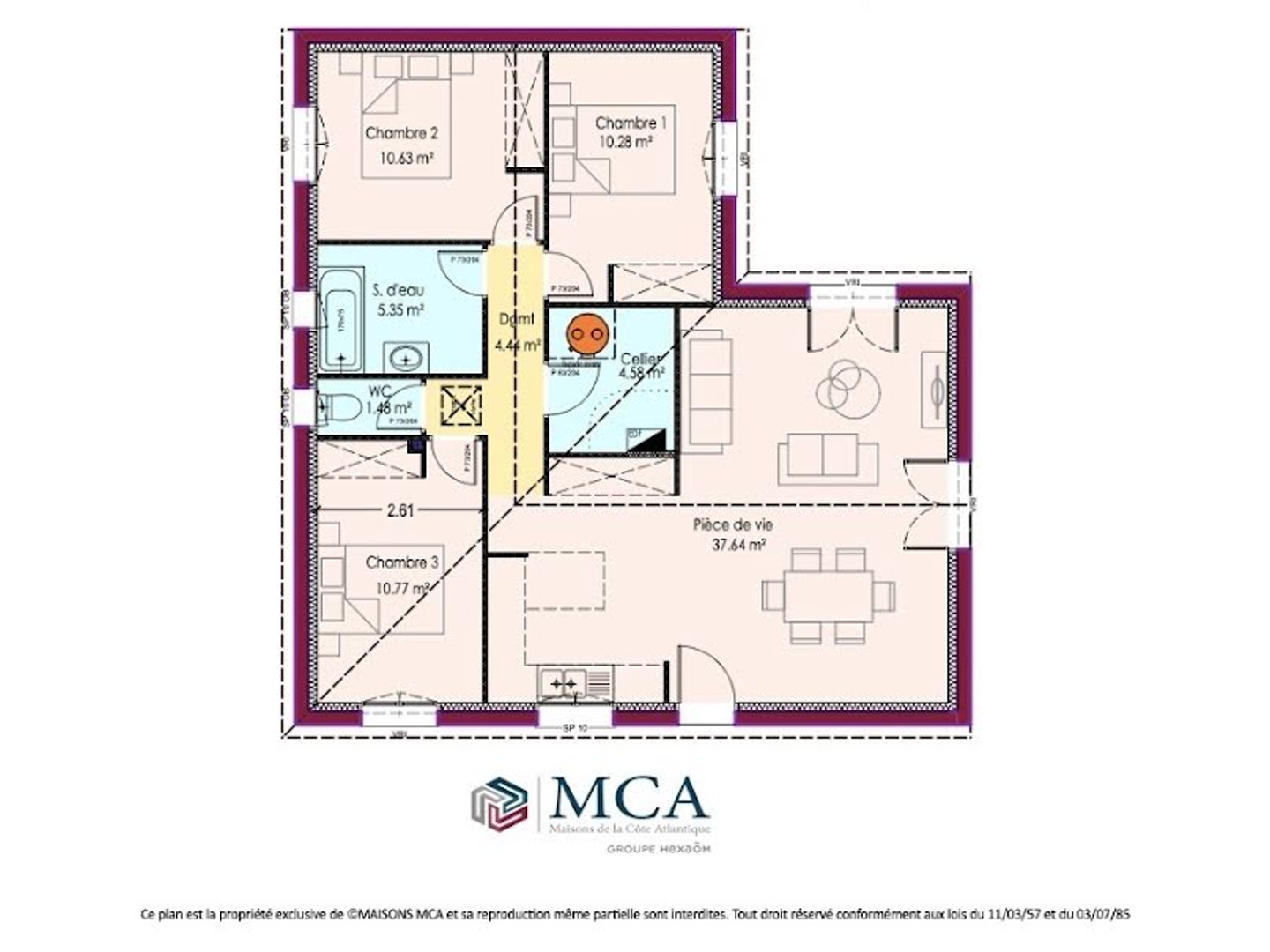Maison à vendre - 3 pièces - 85m2 - Le Taillan-Médoc (33320)