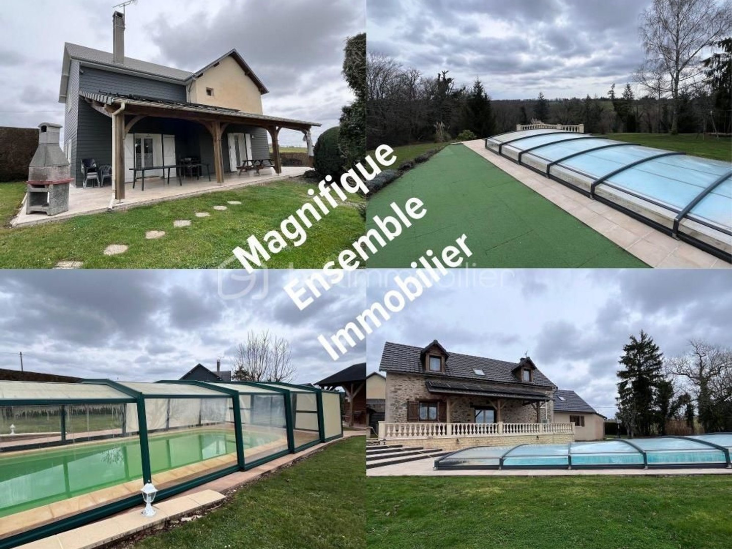 Ensemble de deux maisons avec piscines