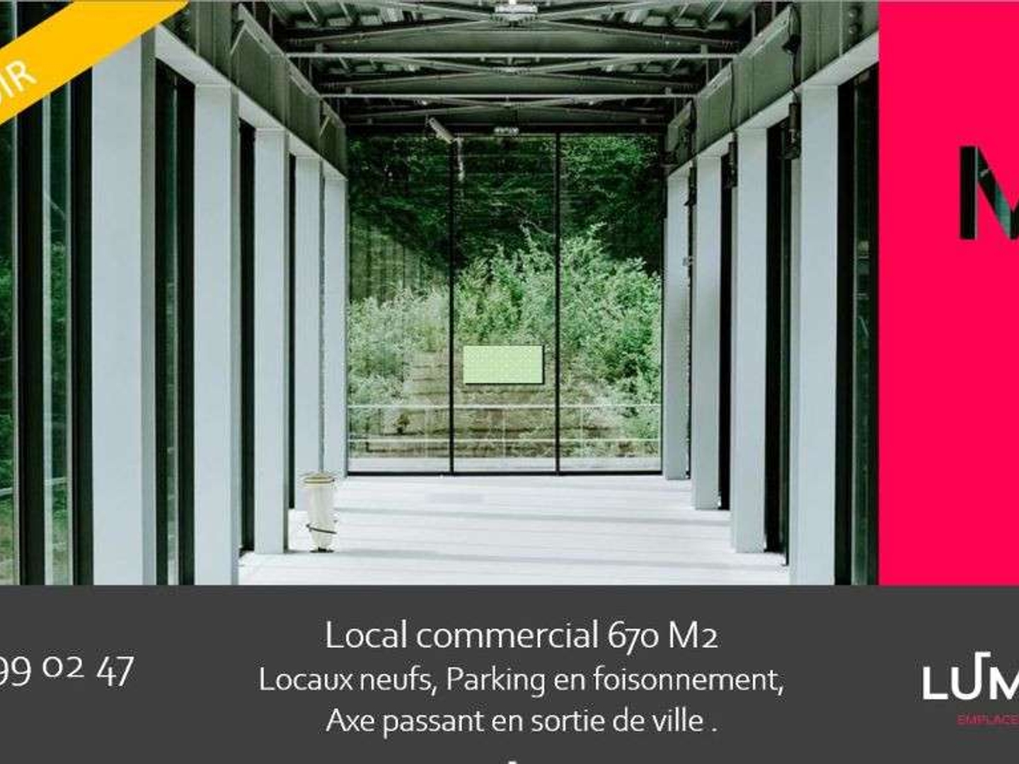 Vente local commercial 670m² en sortie de Valence