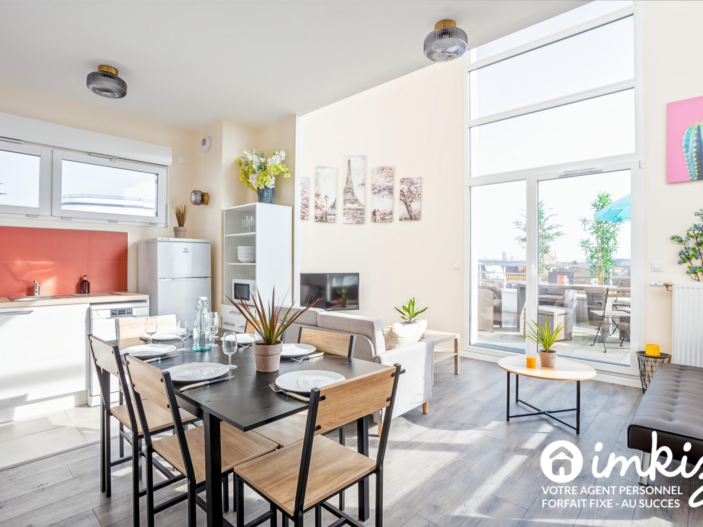 Duplex 111m2 4cha dern étag, terrasse, double park