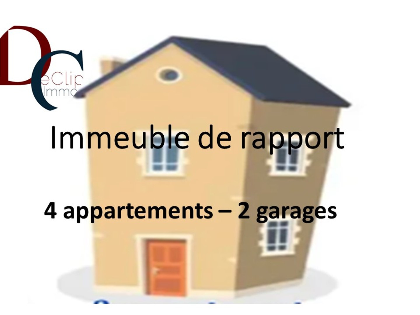 SPECIAL INVESTISSEURS : 4 APPARTEMENTS - DOUBLE GARAGE