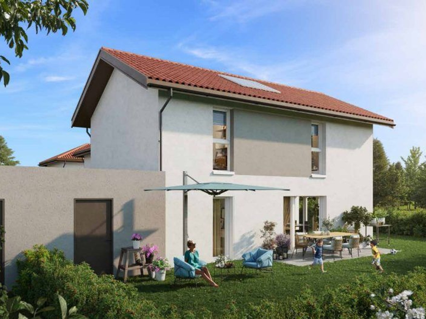 Villa neuve 4 pièces lot 111 de 104,83 m2, surface utile 268,32