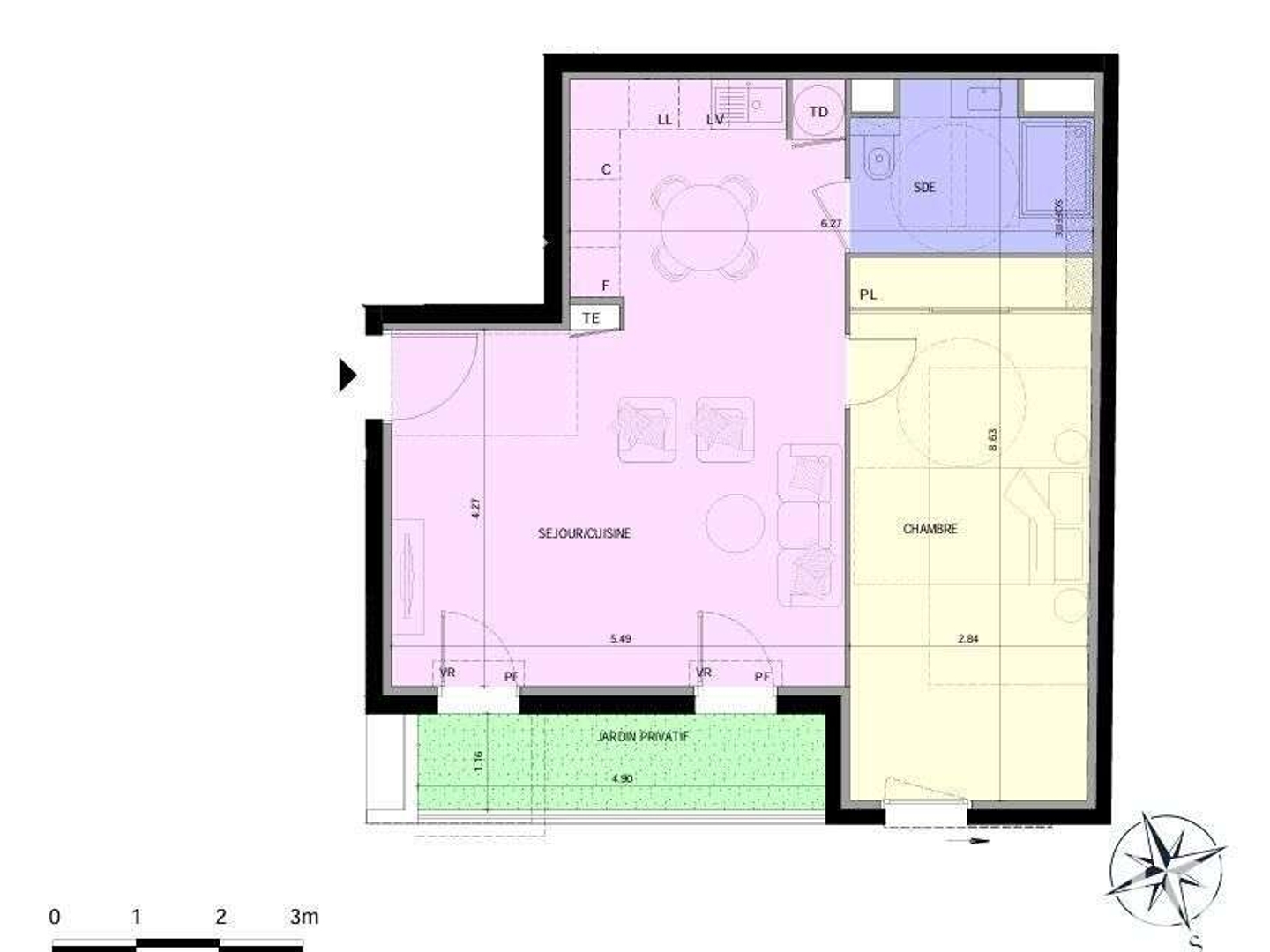 Commerce 1 pièce 59 m²