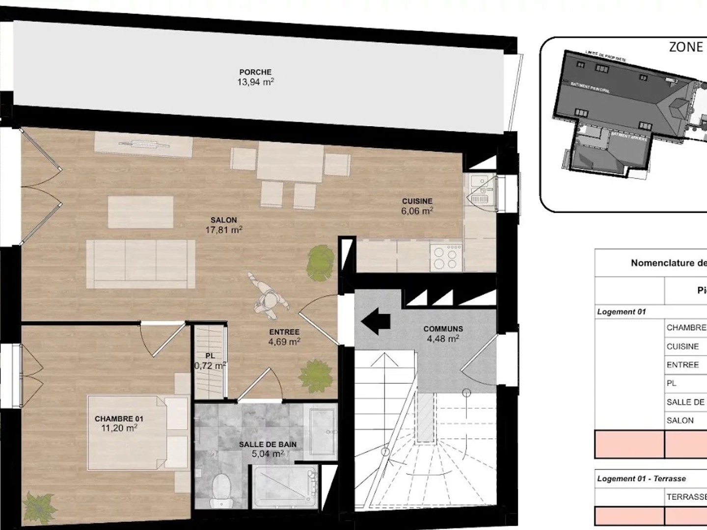Appartement à vendre - 2 pièces - 45m2 - Tours (37000)