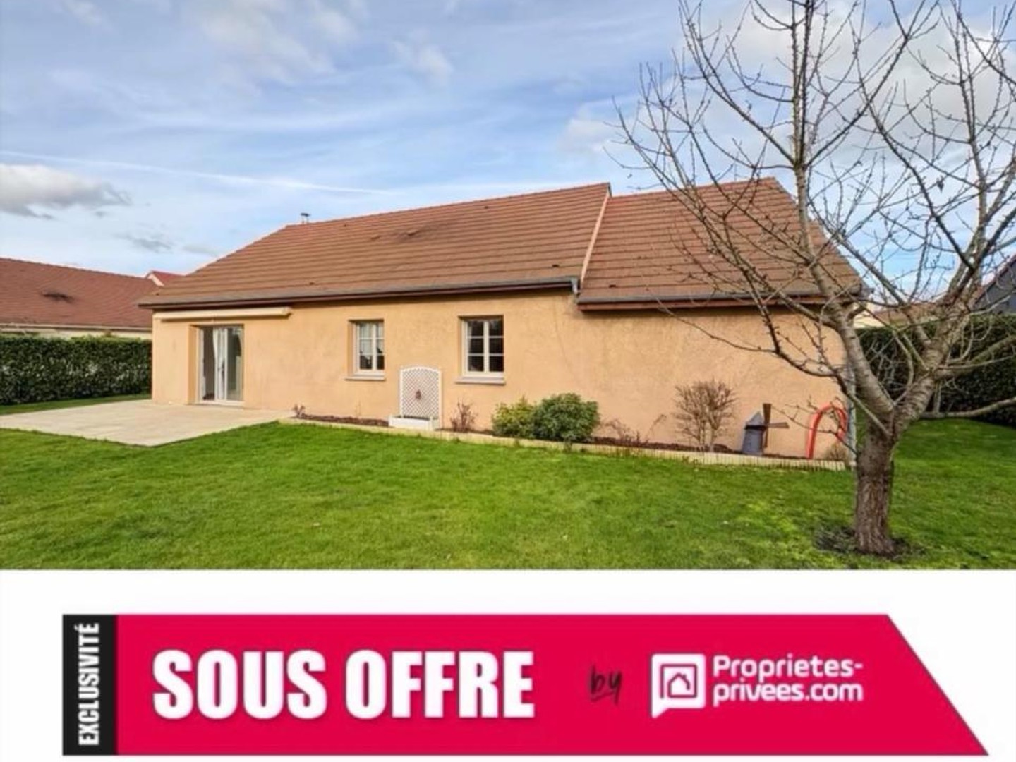 Maison plain pied Epoisses 3 chambres avec garage et terrain