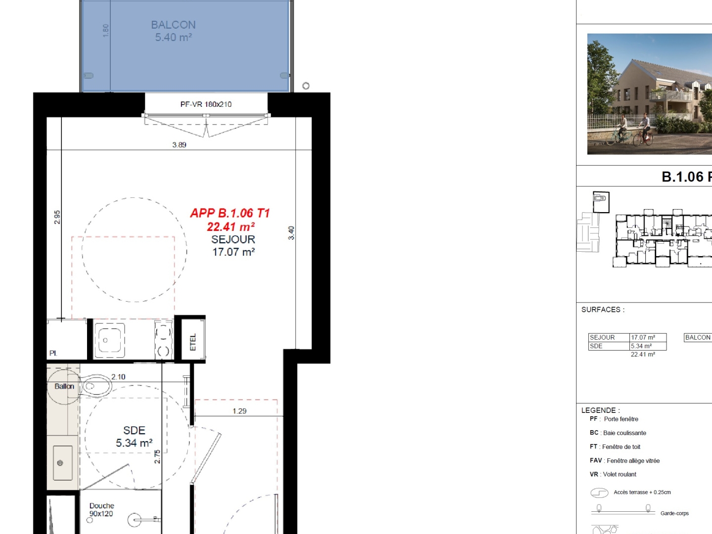 Appartement à vendre - 2 pièces - 22m2 - Ouistreham (14150)
