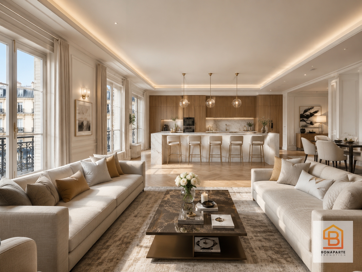 MAGNIFIQUE APPARTEMENT NEUF 4 PIECES TRAVERSANT A 250M GARE RER D