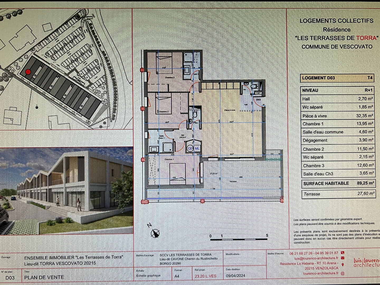 Appartement à vendre - 4 pièces - 89m2 - Vescovato (20215)
