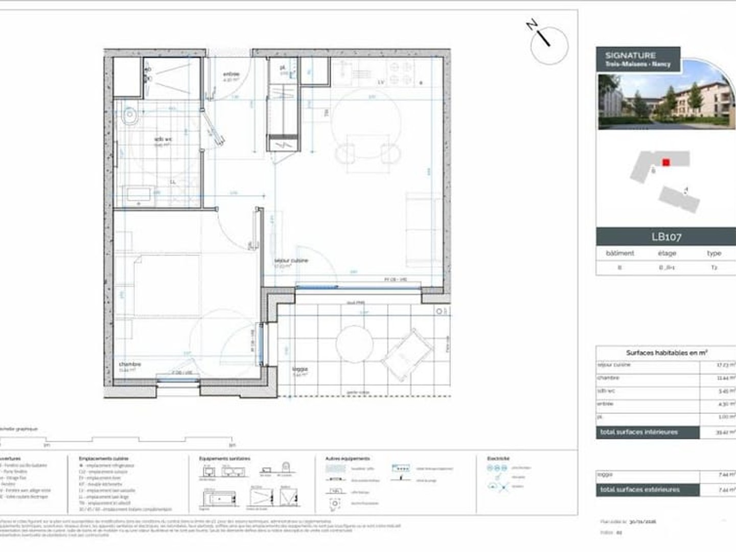 Appartement 2 pièces 39 m²