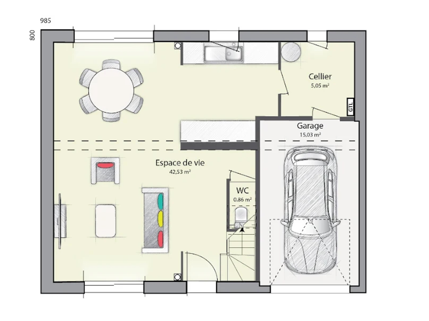 Maison neuve 6 pièces 109 m²